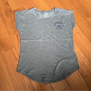 The North Face Girls Triblend Scoop Neck Tee Shirt Gray Size XS